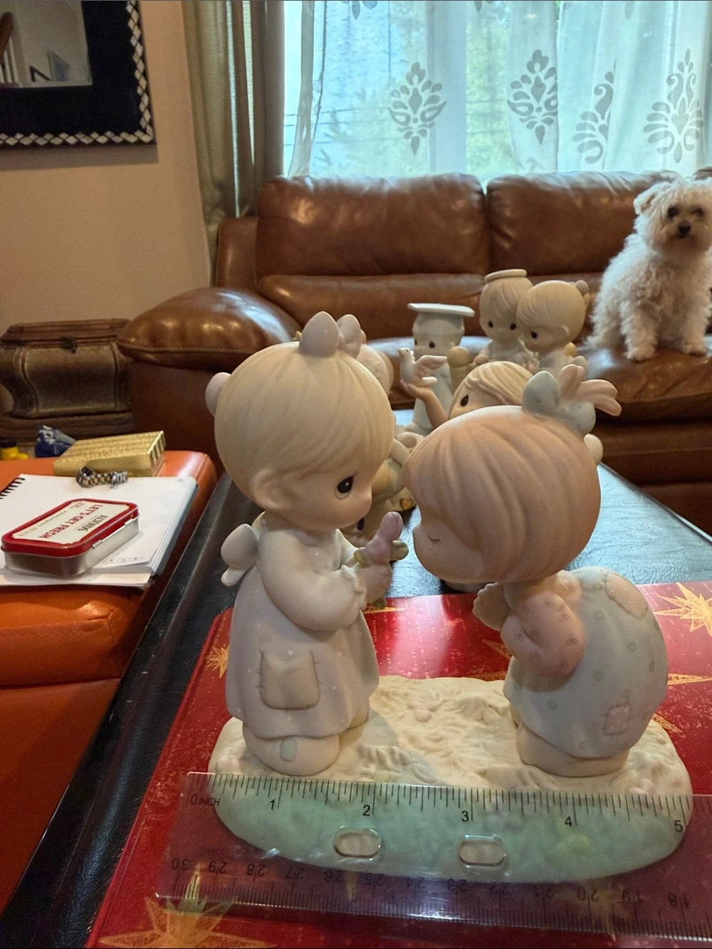 Precious Moments Pastel Porcelain Figurine - White and Soft Pink